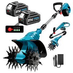 2種類の耕耘刃⭐️耕運機 マキタ対応 充電式耕うん機 850W バッテリー2