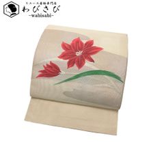 袋帯 作家物 格子に美しい辻が花 西陣織 証紙付 金糸 O-2674 - メルカリ