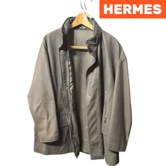 HERMES ヴィンテージ レザー ライナー ロング ジャケット コート 48サイズ エルメスのサムネイル