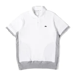 【美品】Sacai サカイ ポロシャツ ホワイト グレー サイズ:XS | LACOSTE スウェット ドッキング 鹿の子ポロシャツ | トップス 半袖 コラボ【メンズ】【中古】のサムネイル