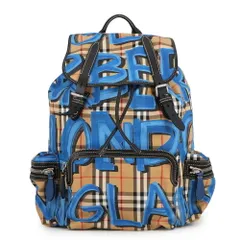 バーバリー リュック チェック柄 グラフィティ バックパック ナイロン レザー 4076962 BURBERRYのサムネイル