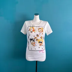 975 DSQUARED2 ディースクエアード キャラクタープリント Tシャツ 白 S イタリア製のサムネイル