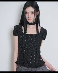 HILLDA トップス シズニルック 韓国 hillda トップス シズニルック 黒 韓国 - メルカリ