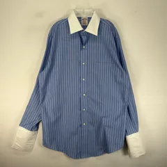 古着 ブルックスブラザーズ Brooks Brothers 長袖シャツ 胸ポケット ドレスシャツ S  ブルー系 ストライプ メンズのサムネイル