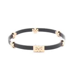 トリーバーチ Tory Burch ブレスレット ELEANOR BIO BRACELET 160150720ML ブラック/ゴールド レザー GP（ゴールドメッキ） ブレスレット レディース 新品のサムネイル