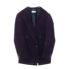 SAINT LAURENT PARIS (サンローランパリ) 22AW ピークドラペル ベロア ダブルブレストテーラードジャケット レッド 706612 Y615Wのサムネイル