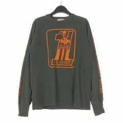 トイズマッコイ TOYS McCOY 18AW LONG SLEEVE TEE W.E.COYOTE プリント ロングスリーブTシャツ カットソー 長袖 M カーキ 緑のサムネイル