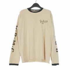 トイズマッコイ TOYS McCOY JOHNNY B.R.M.C RINGER LONG SLEEVE TEE ロングスリーブ リンガーTシャツ カットソー 長袖 L ベージュ/ブラックのサムネイル