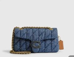 COACH デニム エヴリン キルティング チェーン トートバッグ - メルカリ