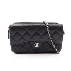 シャネル CHANEL ショルダーバッグ マトラッセ チェーンフォンケースウォレット AP2096 ブラック キャビアスキン(グレインドカーフ) マトラッセ フォンケース チェーンウォレットのサムネイル