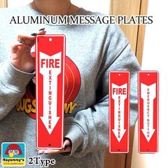 メッセージプレート 緊急ボタン 看板 レッド 消火器 EMERGENCY BUTTON 赤 FIRE EXTINGUISHER アメリカン 雑貨 壁飾り アルミニウム お店 ディスプレイ インテリア 可愛い カフェ 店舗 バー レストラン
