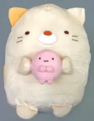 【中古】ぬいぐるみ ねこ(たぴおか抱え) ぬいぐるみXL なかよし編 「すみっコぐらし」 ラウンドワン限定