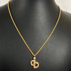 美品 ✨ クリスチャンディオール CDロゴ ラインストーン ネックレス