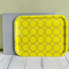 mina perhonen ミナペルホネン tambourine yellow 木製トレイ 大 36×28㎝のサムネイル