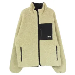 STUSSY ステューシー 22AW 8 Ball Sherpa Jacket Natural リバーシブル エイトボール シェルパ フリース ジャケット ナチュラル オフホワイト系 XL【中古】のサムネイル