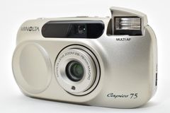 Excellent condition Minolta Capios 75 Silver Compact Film Camera [28-75mm Zoom] #0669A