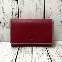 LOEWE ロエベ 長財布 ネイビー レッド バイ - メルカリ