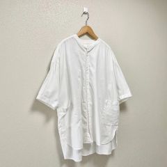 MHL. 2022SS バンドカラー シャツ ブラウス 綿100% 5部袖 - メルカリ