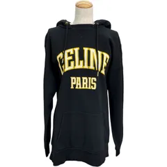セリーヌ CELINE ロゴプリントスウェットパーカー 2Y70F670Q ブラック コットン レディース パーカーのサムネイル