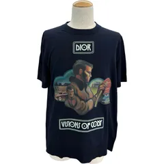 クリスチャン・ディオール Christian Dior ×JACK KEROUAC ロゴ半袖ニットシャツ 293M652AT442 ネイビー コットン メンズ 半袖Ｔシャツのサムネイル