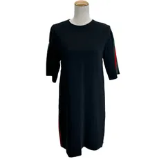 グッチ GUCCI シェリーライン半袖ワンピース 528977 ブラック レーヨン レディース ワンピースのサムネイル