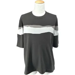 エルメス HERMES デザインニット半袖シャツ グレー カシミヤ メンズ 半袖Ｔシャツのサムネイル