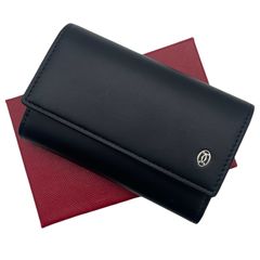 【極美品】現行モデル グッチ マーモント GG シボ革6連キーケース 付属品完備 極美品 GUCCI グッチ 6連キーケース GGマーモント レザー ブラック