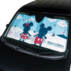 [수량 한정] 130x60cm 블루 디즈니 빨판 장착 타입 미키 & 미니 여름 접을 수 선 쉐이드 Disney 캐릭터 7588-01BL 본폼 (BONFORM)