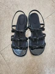 新品】lilLilly ハートモチーフクリアサンダル 黒 厚底 23.5 - メルカリ