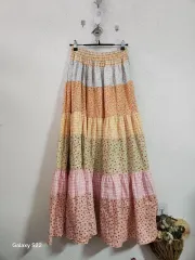 パッチワーク ロング スカートのサムネイル