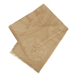 【天白】エルメス カシシル ショール ストール ニューリブリス カシミヤ シルク ブラウン系 ファッション 小物 その他 メンズ レディースのサムネイル