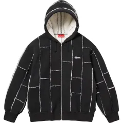 正規品 Supreme シュプリーム Fauxシャーリング ジップアップ フーディー スウェットシャツ ブラック 23FW large ラージ ムートンのサムネイル
