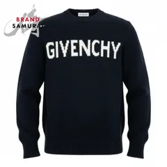 美品 GIVENCHY ジバンシィ フロントロゴ 4G コットンニットセーター ブラック コットン セーター メンズ A3-0113【中古】のサムネイル