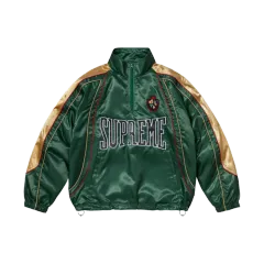 正規品 LYNN Supreme サテン パイピング プルオーバー グリーン ハーフジップ アウター 25SSのサムネイル