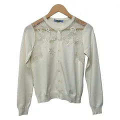 BLUMARINE(ブルマリン) カーディガン サイズI40 M レディース美品  - アイボリー 長袖/レース/フラワー(花)のサムネイル