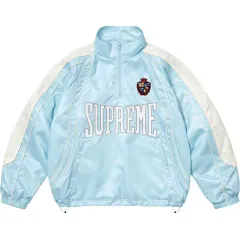 正規品 Supreme サテン パイピング プルオーバー ブルー スカイブルーのサムネイル