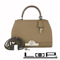 モワナ ■美品■ レジェンヌ 2WAY ハンド バッグ レザー ベージュ シルバー 【482496】3のサムネイル
