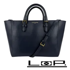 J＆Mデヴィットソン ■中古■ オリビア トート ２WAY ショルダー バッグ ファッション レザー ネイビー 【544439】10