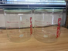 岩城硝子　IWAKI  GLASS  PYREX  パイレックス　保存容器　耐熱ガラス　クリアパック　2個セットのサムネイル