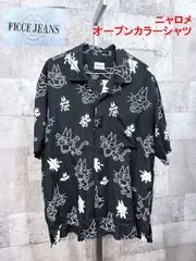 FICCE JEANS ニャロメ オープンカラーシャツ レーヨン アロハシャツ 赤塚不二夫 もーれつア太郎のサムネイル