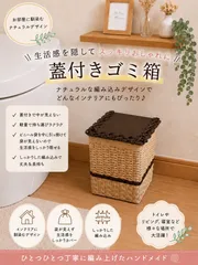 ＊ 蓋付きミニゴミ箱＊袋が見えない・ナチュラル収納のサムネイル