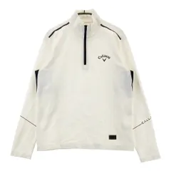 サイズ：M CALLAWAY キャロウェイ  ハーフジップ 長袖Tシャツ  ホワイト系 [240101697026] ゴルフウェア メンズ ストスト