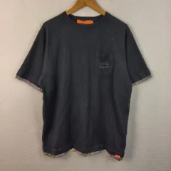 STUDIO SEVEN スタジオセブン Tシャツ ポケット付き 裾カモフラ柄 ブラック M メンズ 古着 ストリート Y2Kのサムネイル