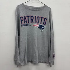 Y756 NFL XL グレー ニューイングランド ペイトリオッツ チームロゴ プリント ロングスリーブ 長袖Tシャツ ヴィンテージ 古着卸 アメリカ仕入のサムネイル