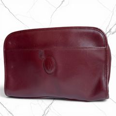 Cartier カルティエ クラッチバッグ マストライン レザー ボルドー