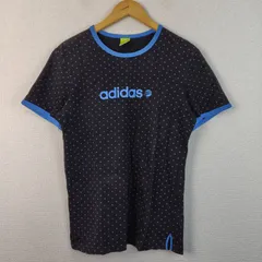 adidas neo アディダスネオ Tシャツ ロゴプリント ドット柄 総柄 ブラック Lサイズ 古着 ストリート スポーツMIX