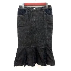 ソニアリキエル SONIA RYKIEL スカート デニム タイト ミモレ ロング 36 黒 ブラック /RTのサムネイル