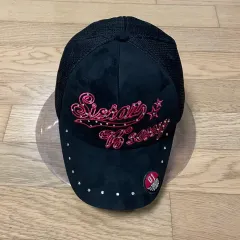 53-56 / 麻フラワープリント レディース メッシ ベースボールキャップのサムネイル