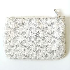 美品 GOYARD ゴヤール ポーチ セナ ミニポーチ ホワイト 436 - メルカリ