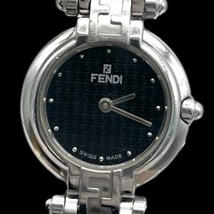 906 新品電池 FENDI 750L 腕時計 クォーツ ズッカ柄 ブラック - メルカリ